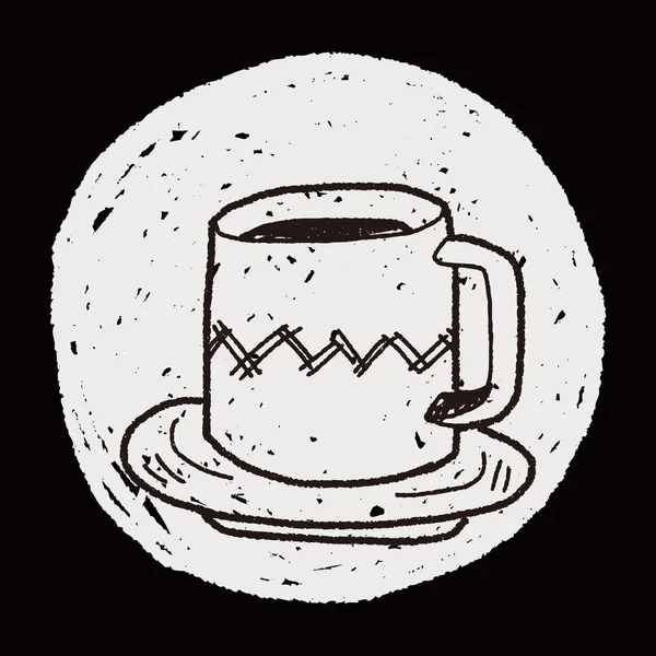 Xícara de café doodle — Vetor de Stock