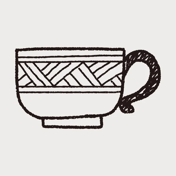 Koffiekop doodle — Stockvector