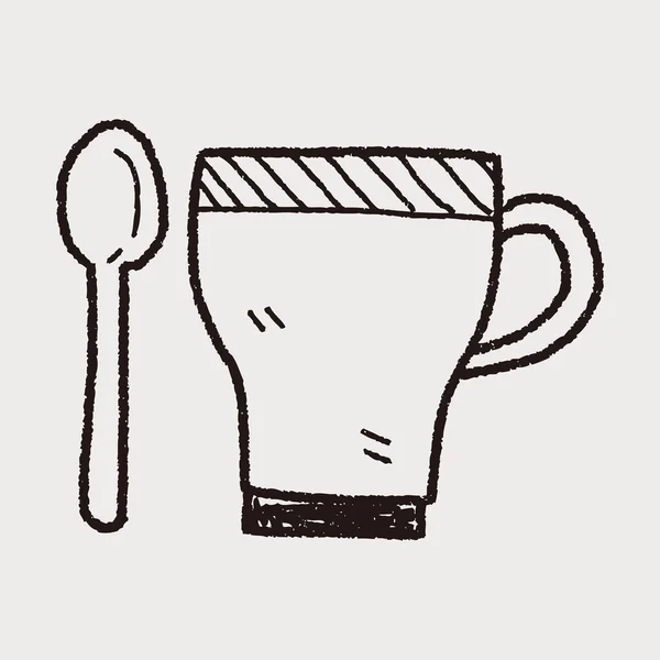 Tasse de café doodle — Image vectorielle