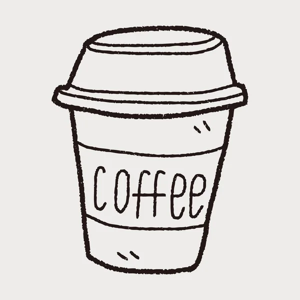 Кофе каракули — стоковый вектор