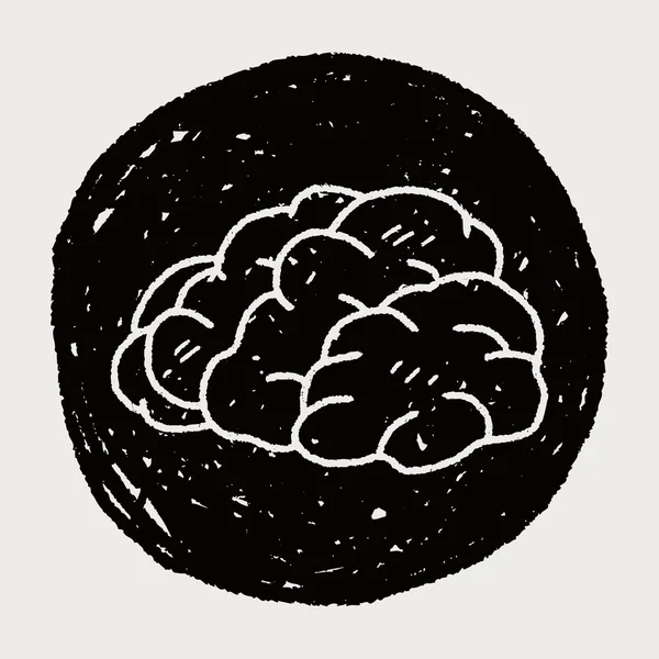 Hjärnan doodle — Stock vektor