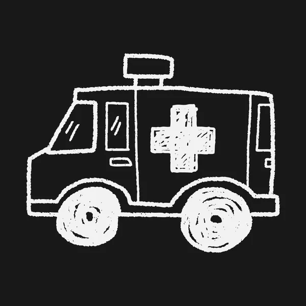 Doodle ambulance — Stockvector