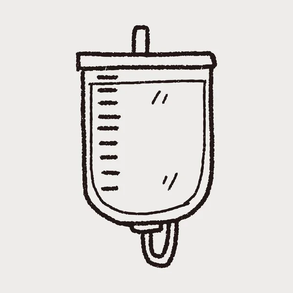 Disegno medico doodle goccia — Vettoriale Stock