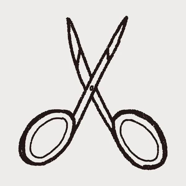 Scissors doodle — Stock Vector