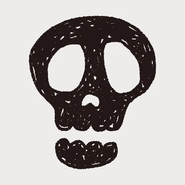 Calavera Doodle — Archivo Imágenes Vectoriales