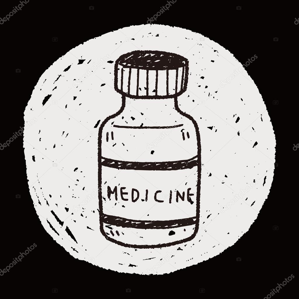 Medicine bottle doodle drawing Stock Vector Image by ©hchjjl 71496725