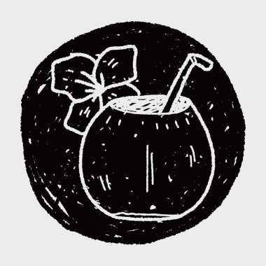 Hindistan cevizi sütü doodle