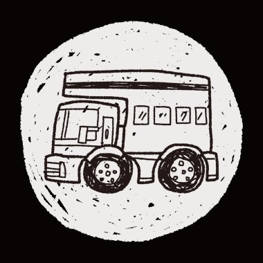 Doodle seyahat araba