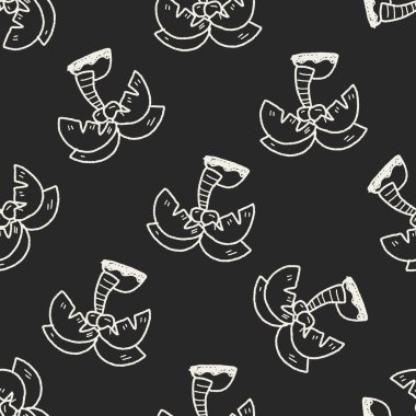 Doodle palm Dikişsiz desen arka plan