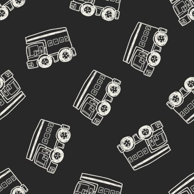 Doodle seyahat araba Dikişsiz desen arka plan