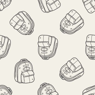 Seyahat çantaları Dikişsiz desen arka plan doodle
