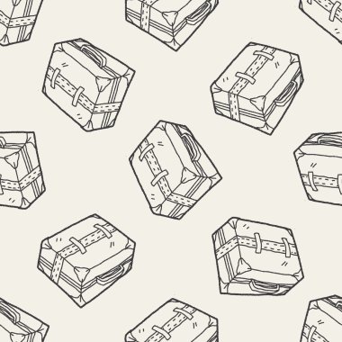 Seyahat çantaları Dikişsiz desen arka plan doodle