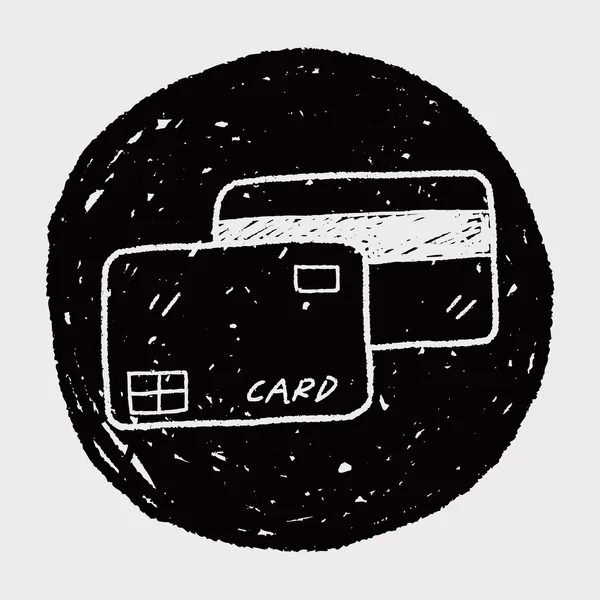 Doodle creditcard — Stockvector