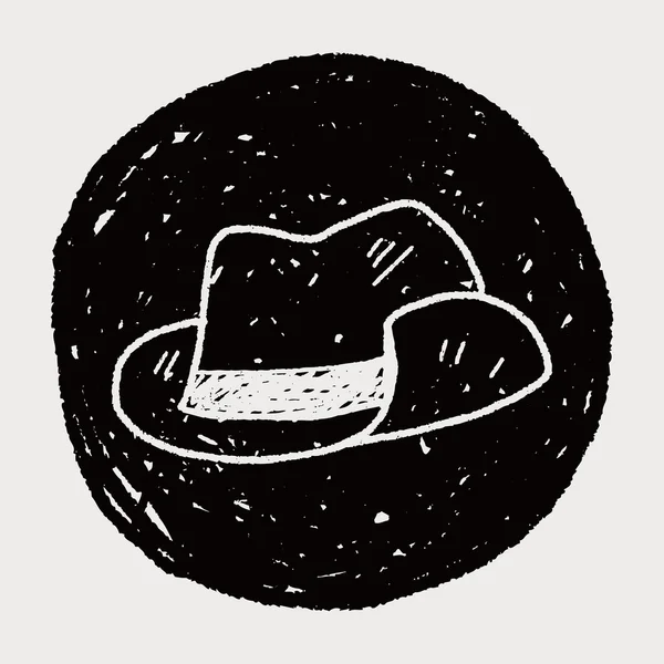 Doodle şapka — Stok Vektör