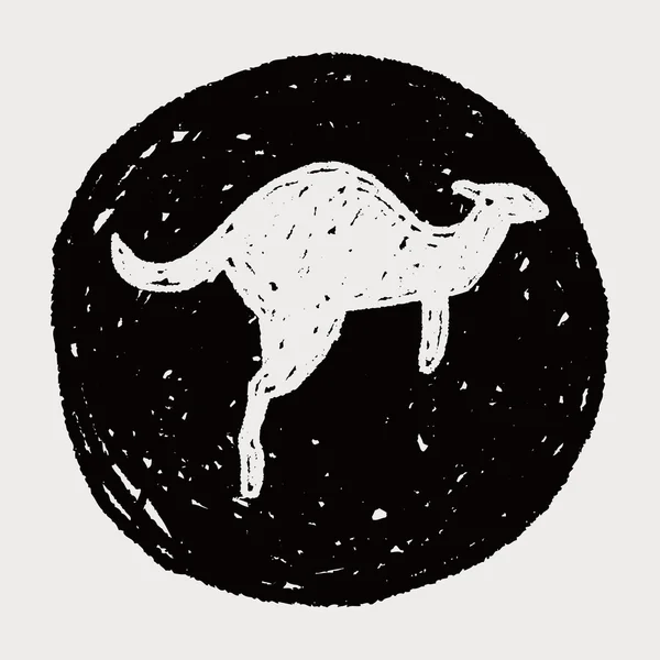 Känguru-Doodle — Stockvektor