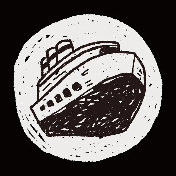涂鸦船 — 图库矢量图片