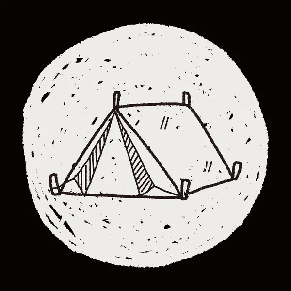 Doodle tent — Stock Vector