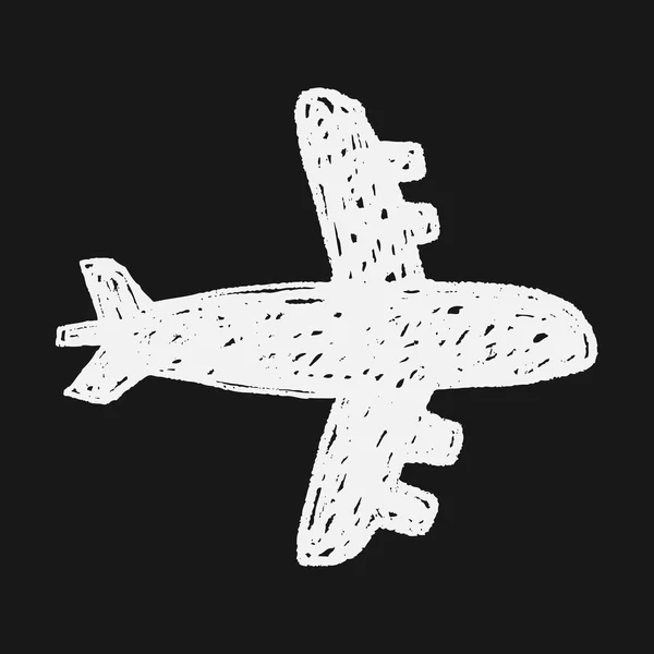 Doodle flygplan — Stock vektor
