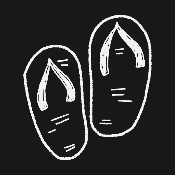 Flip flop doodle — Image vectorielle