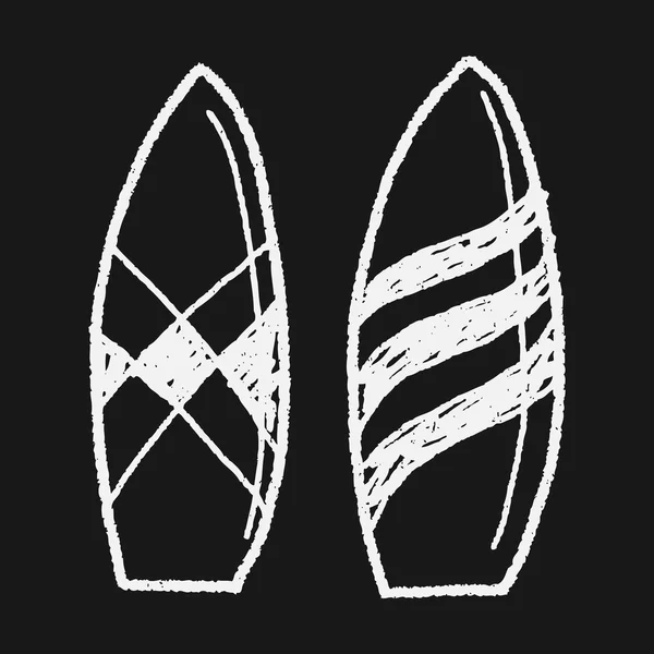 Planche de surf Doodle — Image vectorielle