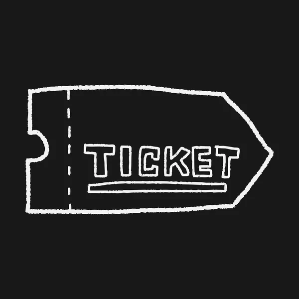 Ticket doodle — Stockvector