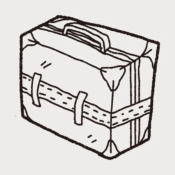 Doodle travel väskor — Stock vektor