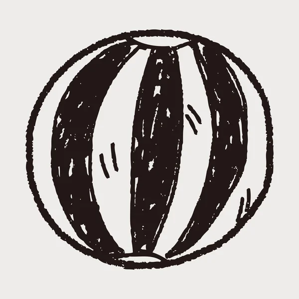 Doodle-Beachball — Stockvektor