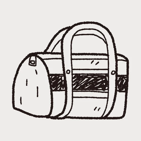 Doodle bolsas de viaje — Vector de stock