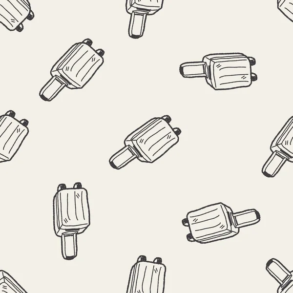 Doodle Sacs de voyage fond de motif sans couture — Image vectorielle