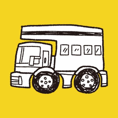 Doodle seyahat araba