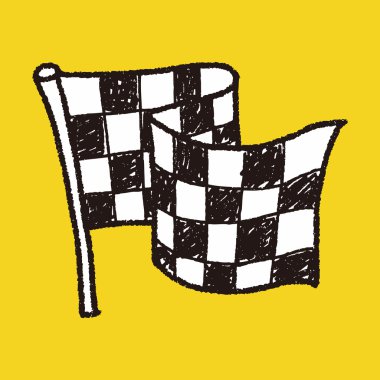 yarış bayrağını doodle
