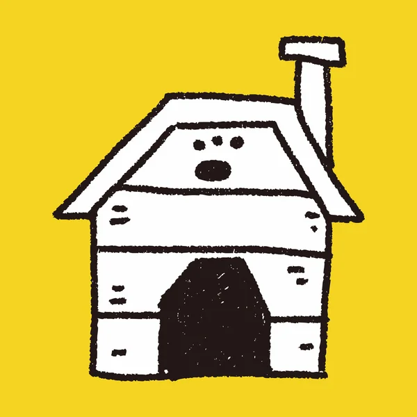 Doodle casa do cão —  Vetores de Stock