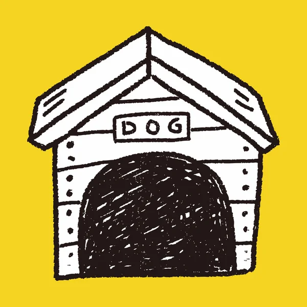 Doodle σπίτι σκυλιών — Διανυσματικό Αρχείο