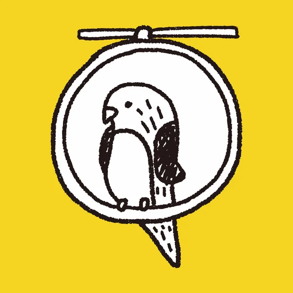 Doodle fågel — Stock vektor