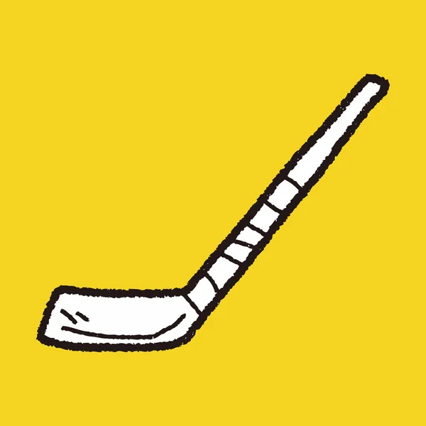 Hockey stick doodle — Stockvector