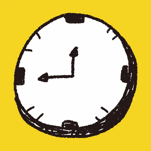 Doodle orologio — Vettoriale Stock