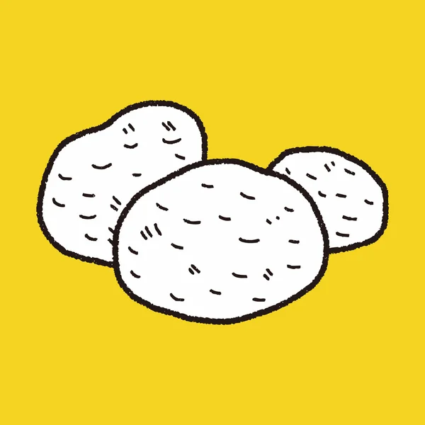 Patates doodle — Stok Vektör