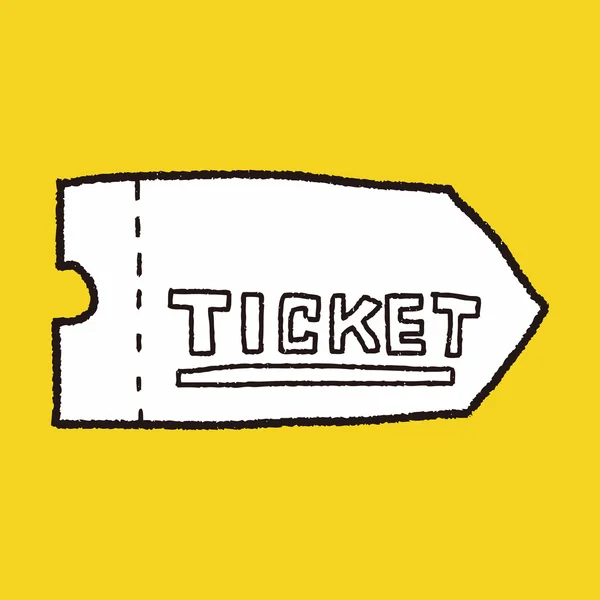 Ticket doodle — Stock Vector