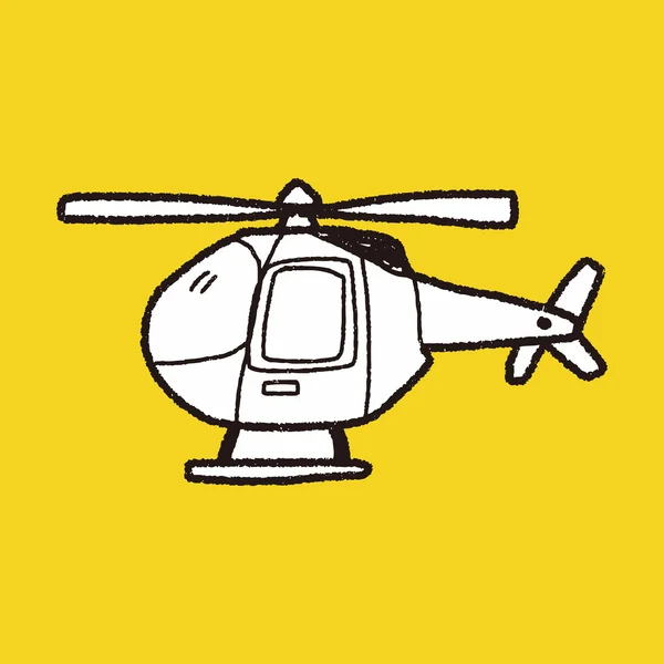 Helicopter doodle — Stock Vector