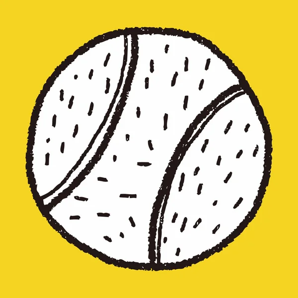 Campo da tennis di Doodle — Vettoriale Stock