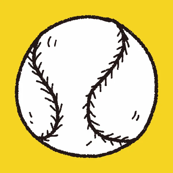 Doodle Baseball — Stock Vector