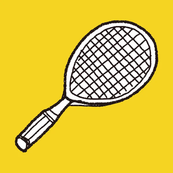 Doodle tenisová raketa — Stockový vektor
