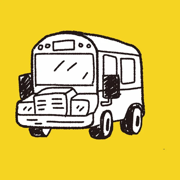 Dessin de doodle bus — Image vectorielle