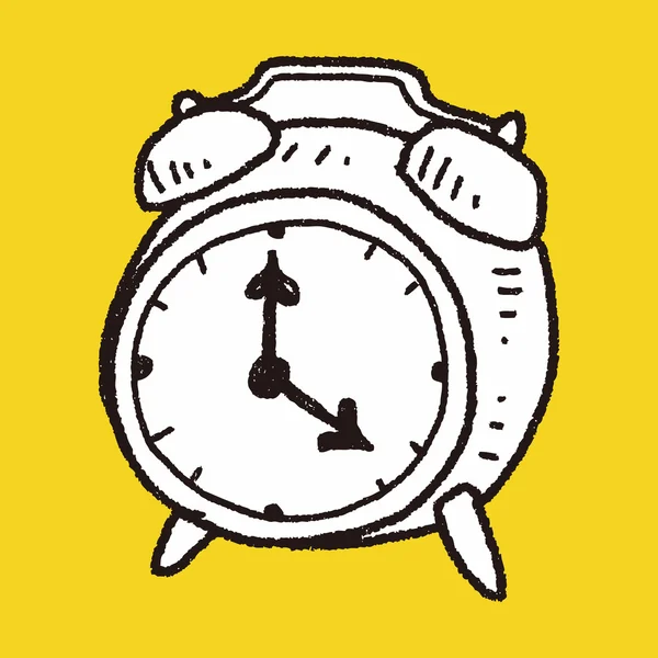 Doodle alarm clock — Stock Vector