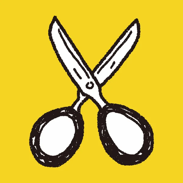 Doodle ножиці — стоковий вектор