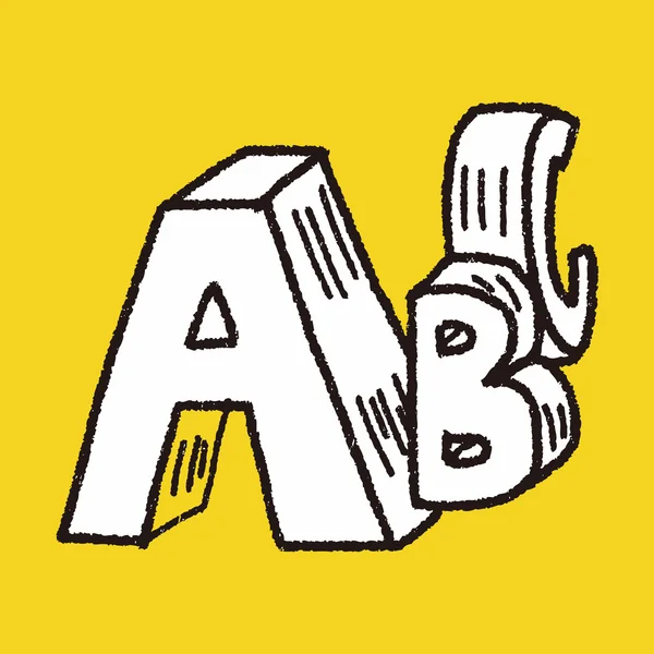 Doodle ABC — Archivo Imágenes Vectoriales