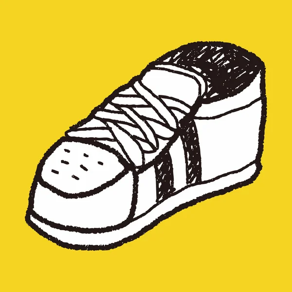 Zapatillas Doodle — Vector de stock