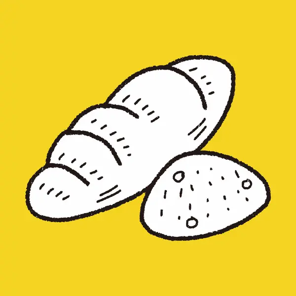 Pão de doodle — Vetor de Stock