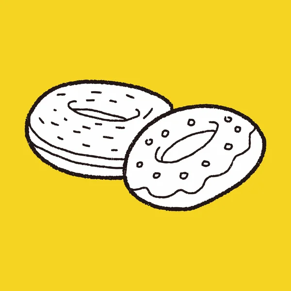 Donut doodle — Stock Vector