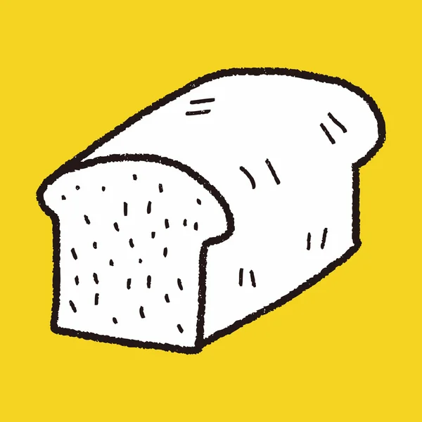 Toast doodle tekening — Stockvector